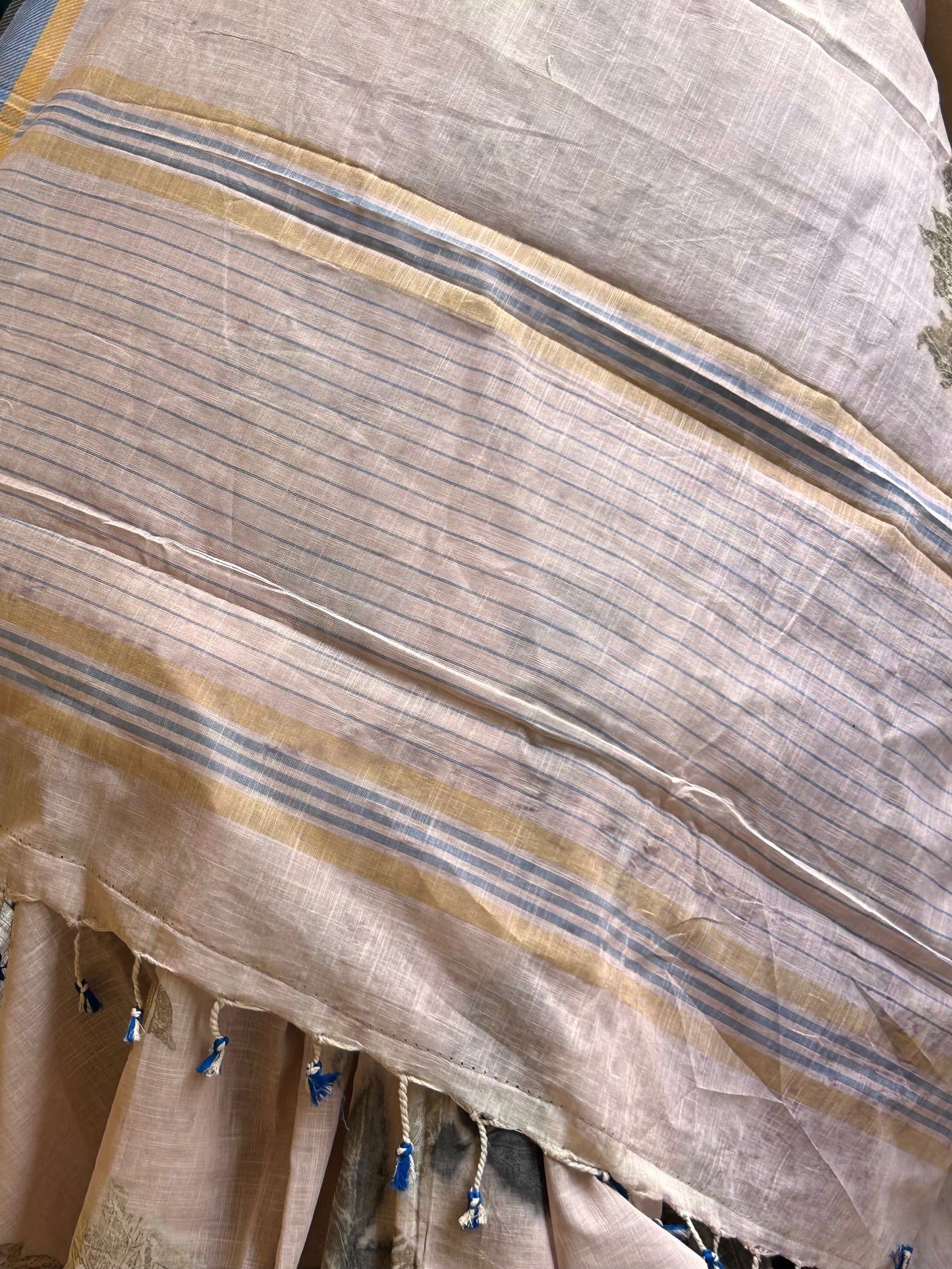Eco Printed Mangalagiri Cotton Saree - 1