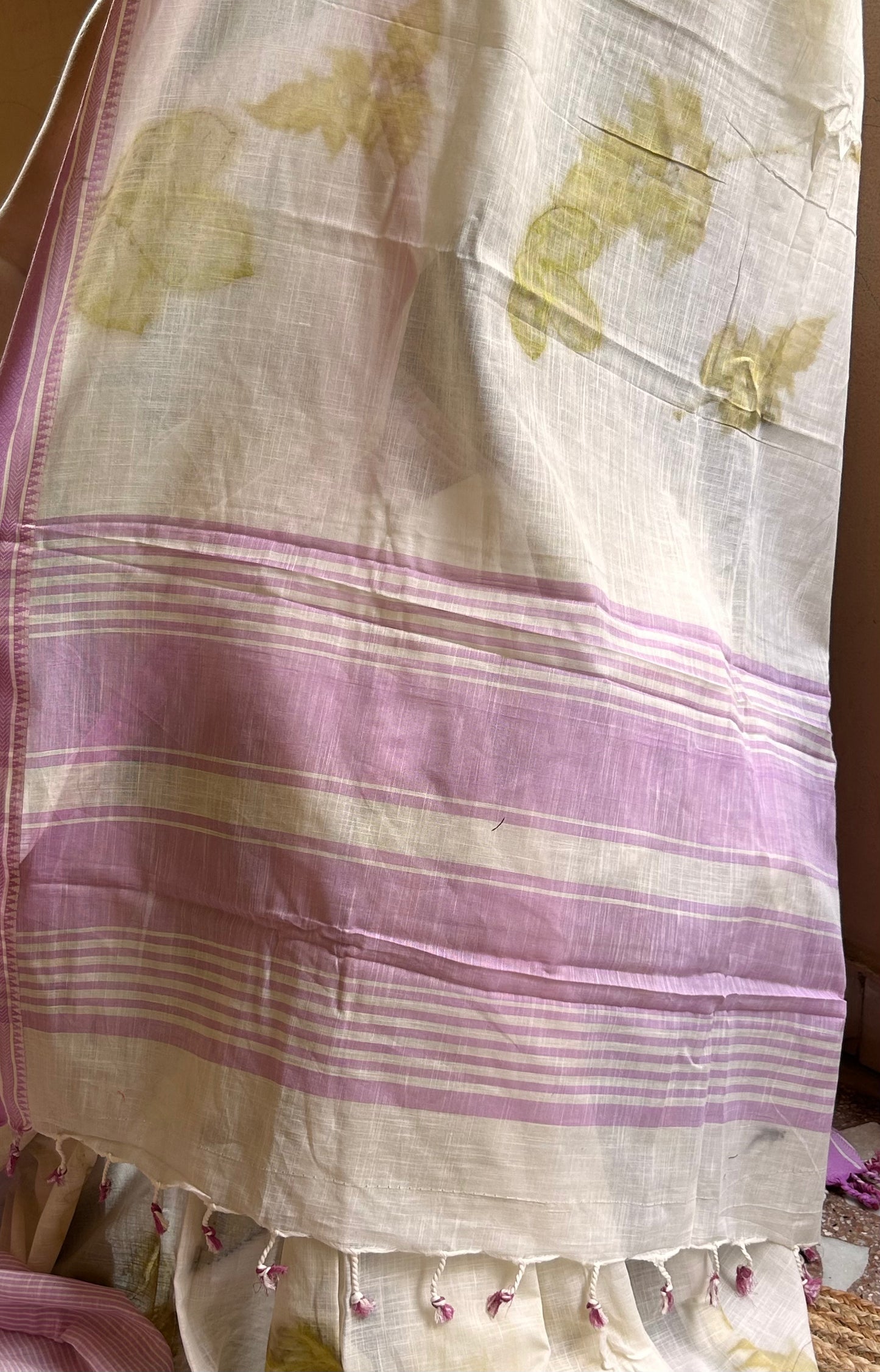 Eco Printed Mangalagiri Cotton Saree - 2