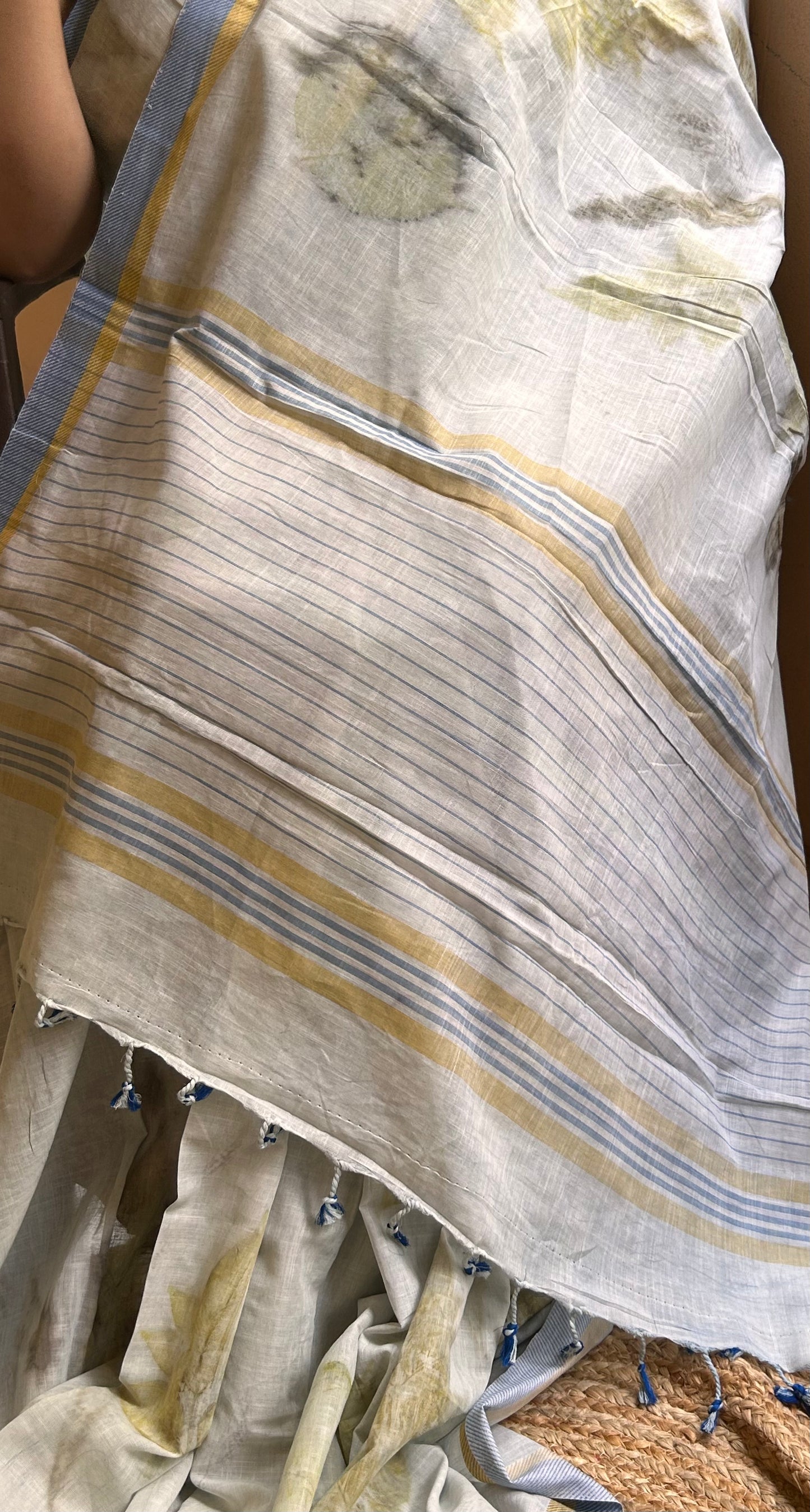 Eco Printed Mangalagiri Cotton Saree - 3