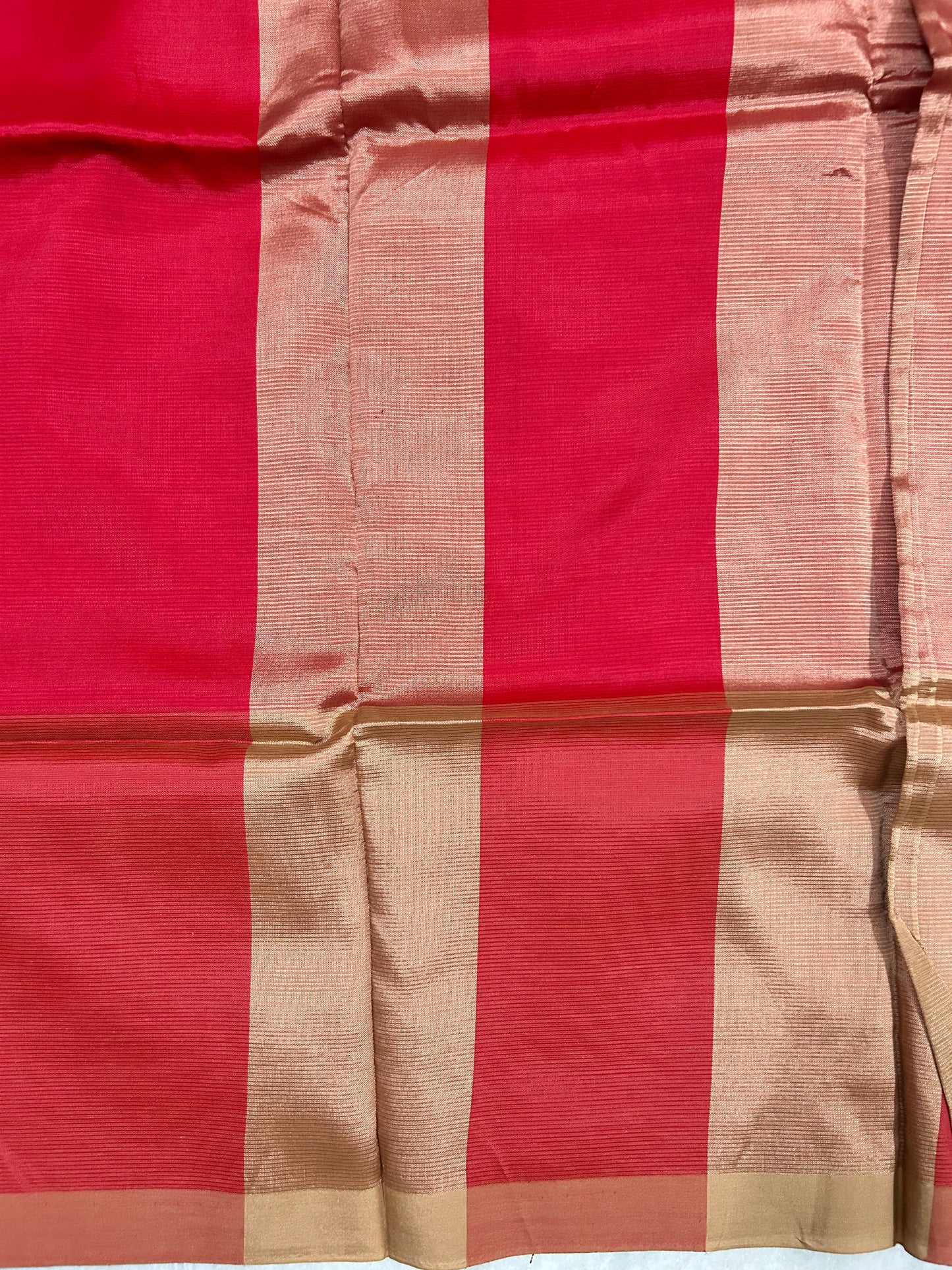 Red & Gold Mangalagiri Pattu Saree