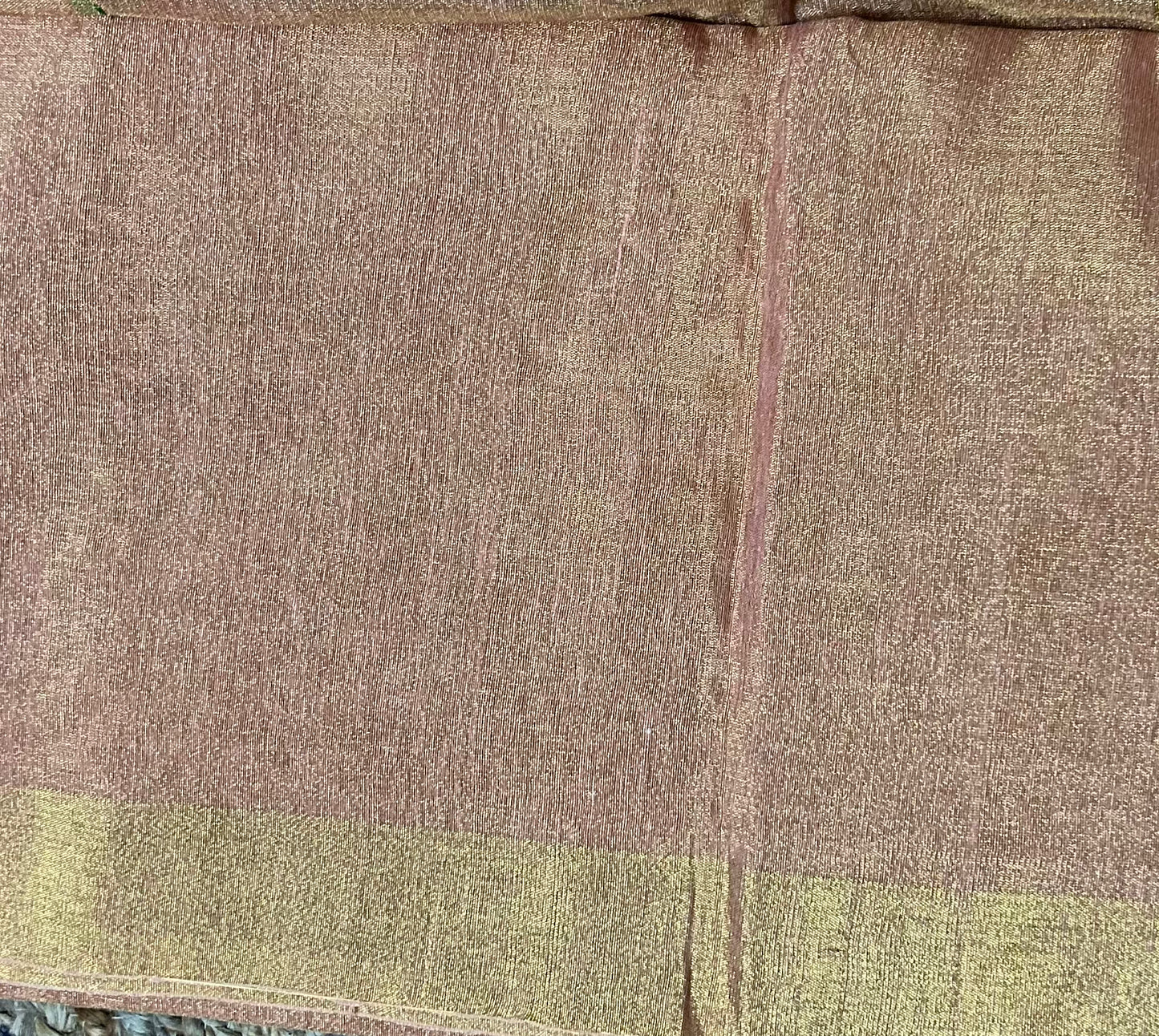 Peach Linen Tissue Saree
