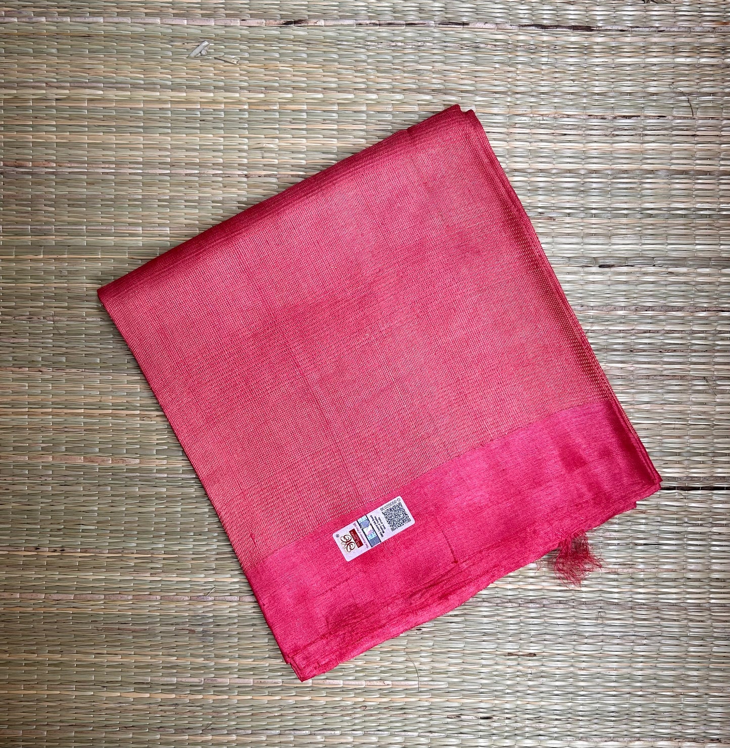 Orange Kosa Tussar Handloom Saree