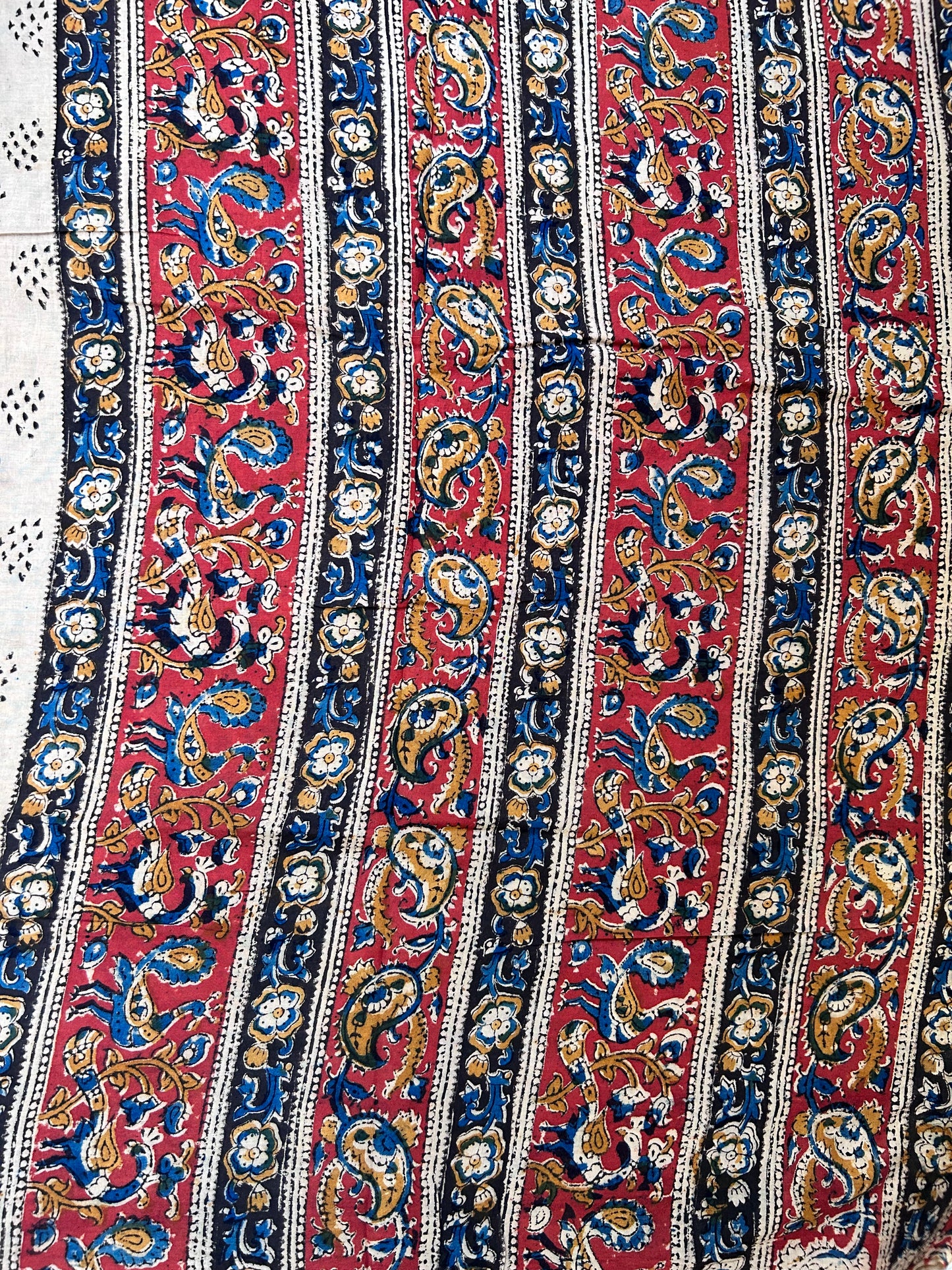 Kalamkari Handblock printed Cotton Saree - 4