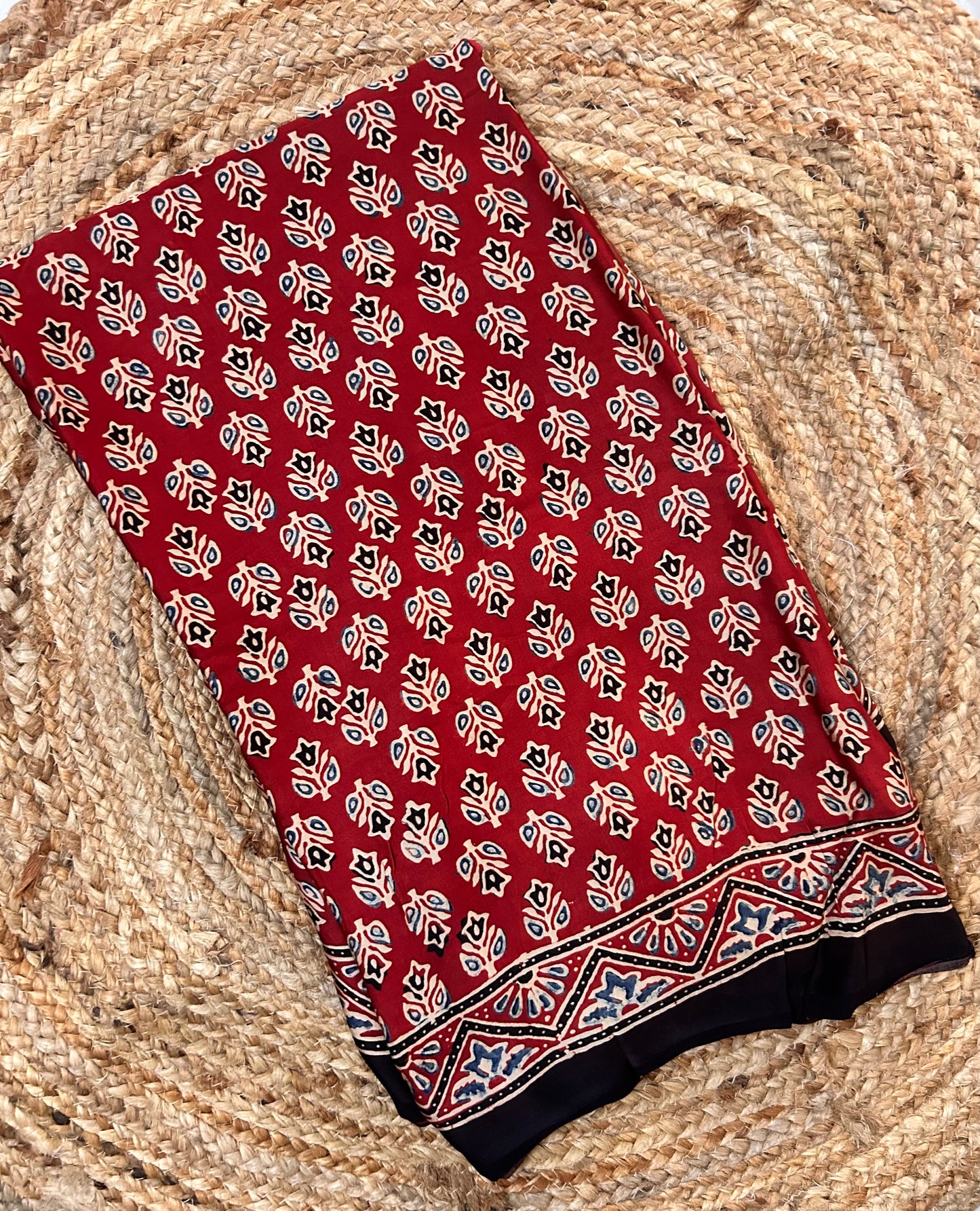 Red Modal silk saree