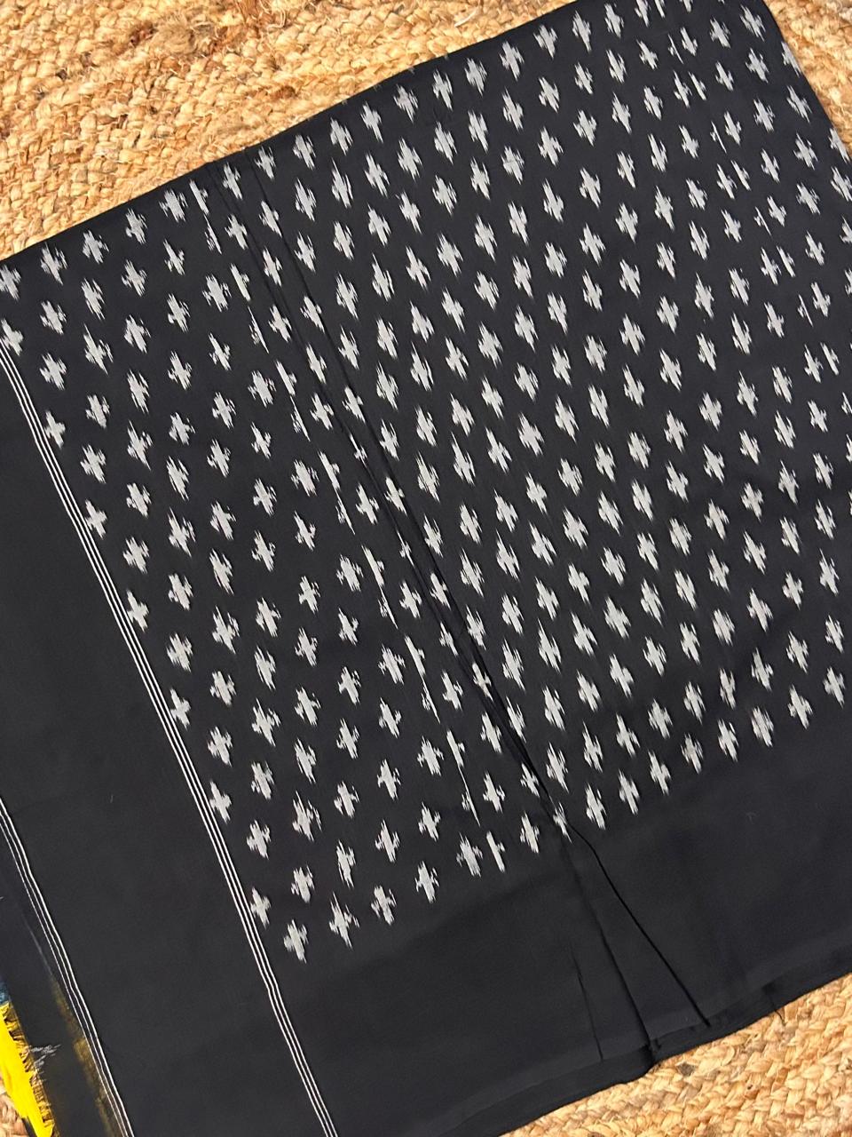 Blue Ikkat Handloom Cotton Saree