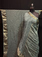 Greyish Green Bandhani Saree