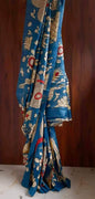 Blue Pure Bishanpuri Silk Saree