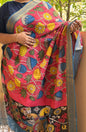 Dusty Pink Pen Kalamkari Dupatta in Bangalore Silk