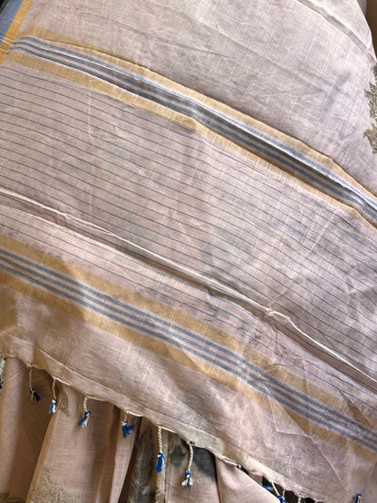 Eco Printed Mangalagiri Cotton Saree - 1