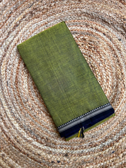 Green Narayanpet Handloom Cotton Saree