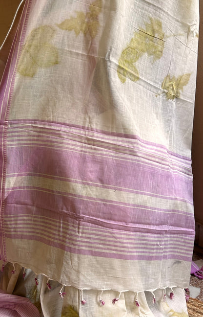 Eco Printed Mangalagiri Cotton Saree - 2