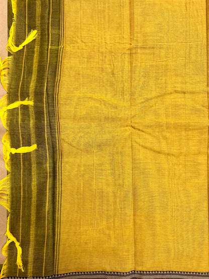 Green Narayanpet Handloom Cotton Saree