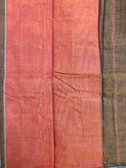 Mustard Narayanpet Handloom Cotton Saree