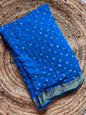 Blue Bandhini Cotton Saree
