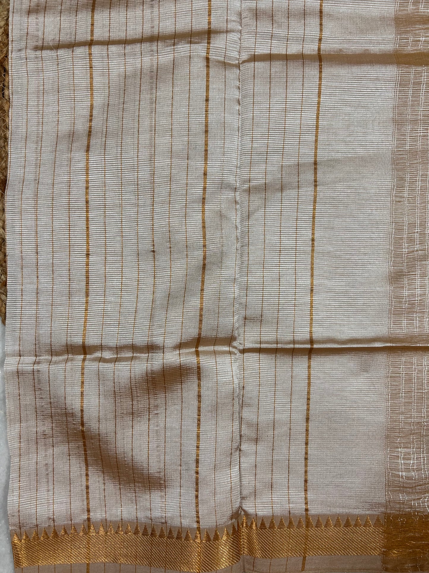 Off White Mangalagiri Saree