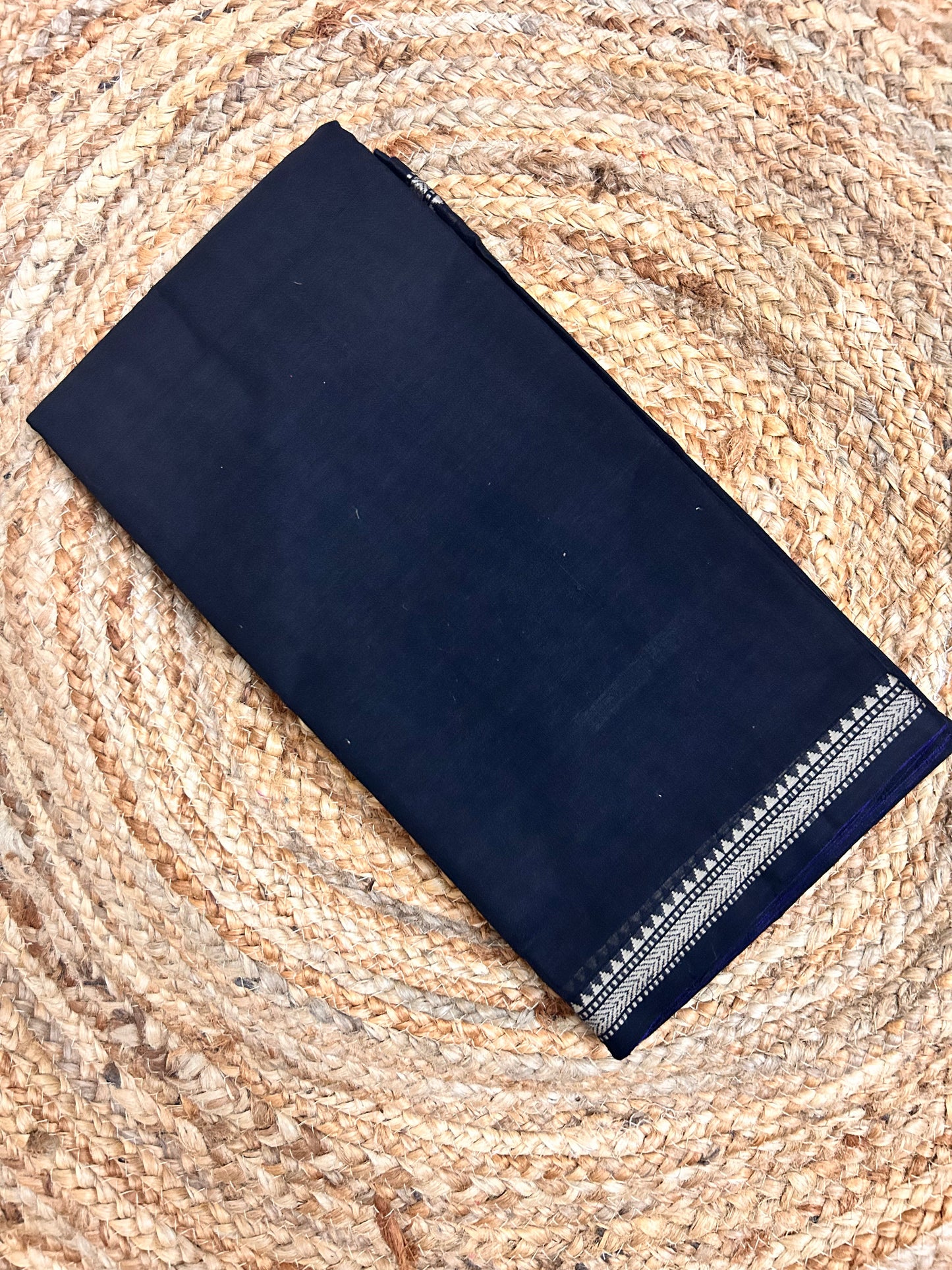 Black Narayanpet Handloom Cotton Saree