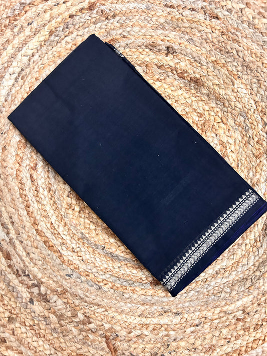 Black Narayanpet Handloom Cotton Saree
