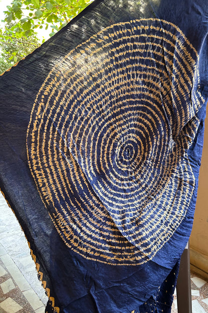 Royal Blue Modal Bandhini saree