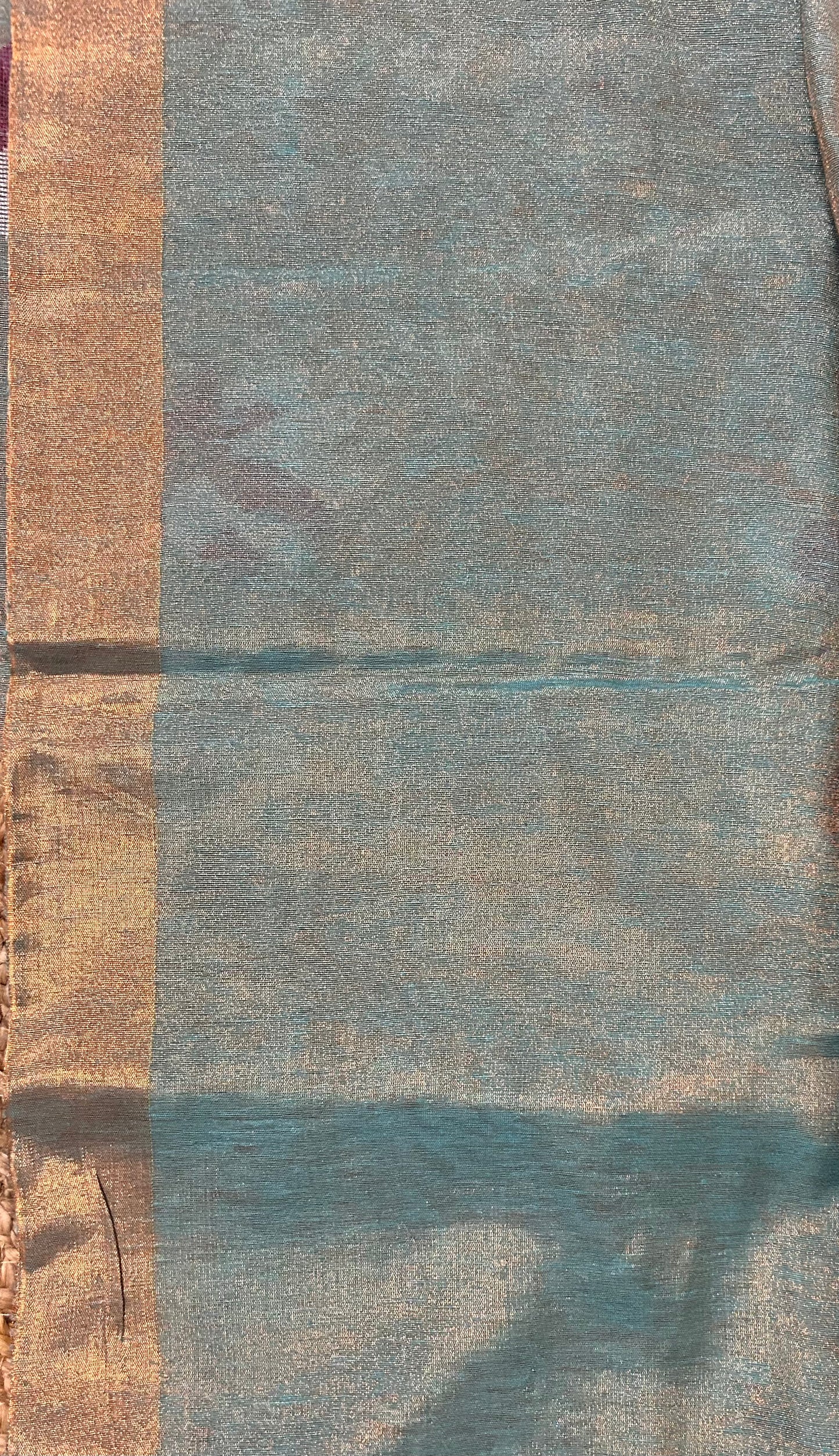Powder Blue Linen Tissue Saree
