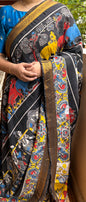 Kalamkari Story Telling Saree in Chennuri Silk