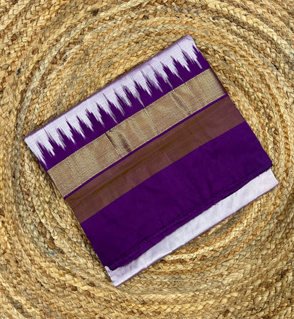 Lavender & Purple Pochampally Pattu Saree