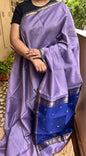 Lavender & Purple Maheswari Silk Cotton Handloom Saree