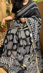 Black & White Chanderi Saree 2