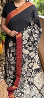 Pen Kalamkari Cotton Saree - 1