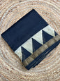 Black Maheshwari Silk Cotton Saree