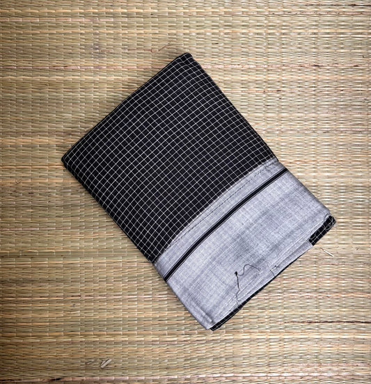 Black & Gray Patteda Anchu Saree