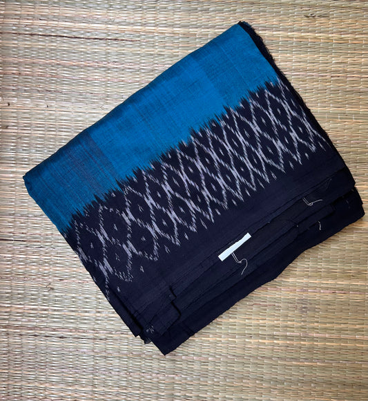 Black & Blue Pochampally Ikkat Cotton Saree