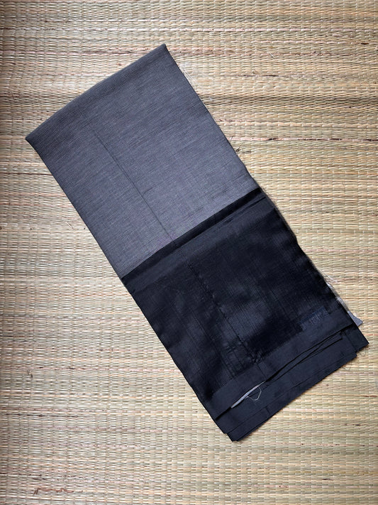 Black & Silver Mangalagiri Pattu Saree