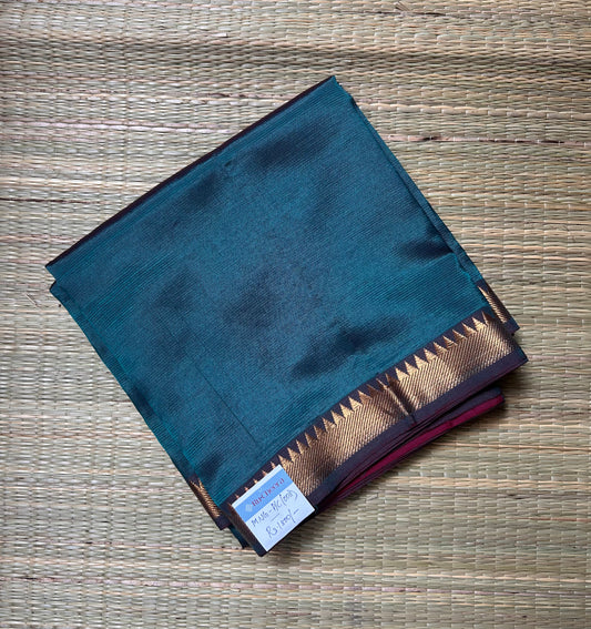 Peacock Green Mangalagiri Saree