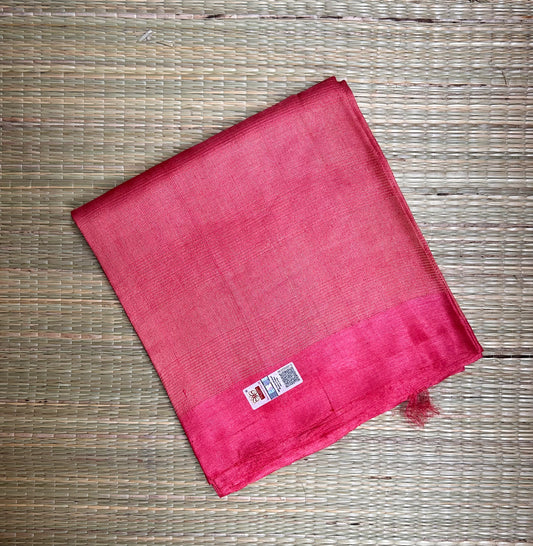 Orange Kosa Tussar Handloom Saree