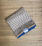 Beige & Blue  Handblock-Printed Chanderi Saree