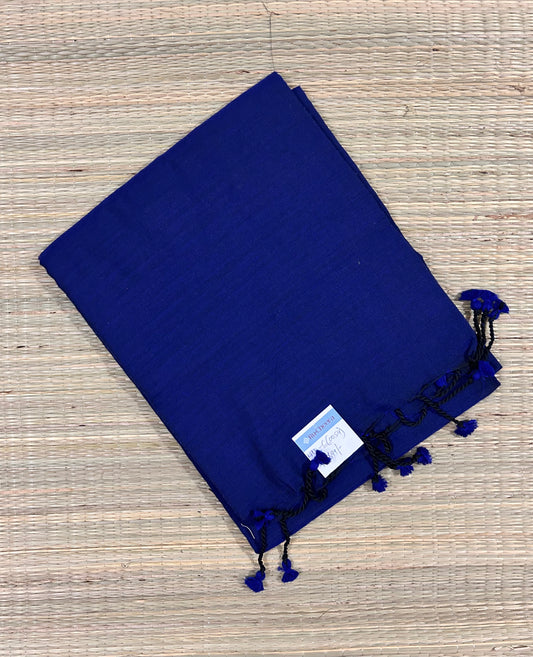 Royal Blue Khadi cotton Saree