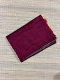 Maroon & Olive Dual Colour Khadi Cotton Saree