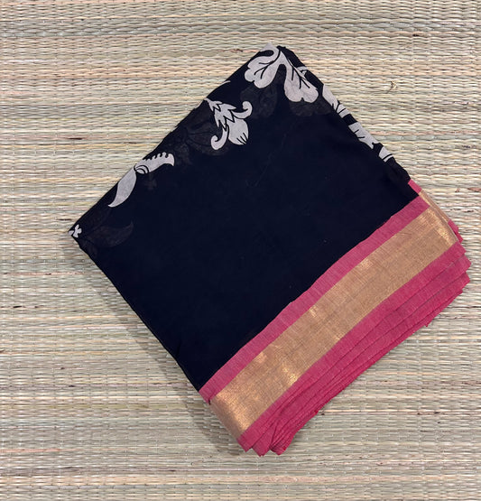 Pen Kalamkari Cotton Saree - 3