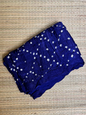 Royal Blue Modal Bandhini saree with Lagdi Patta Pallu