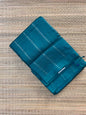 Teal & Blue Mangalagiri Pattu Saree with Silver Zari Lines
