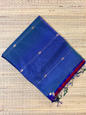Slate Gray with Green & Blue Maheswari Silk Cotton Handloom Saree