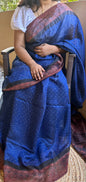 Royal Blue Semi Chanderi Saree