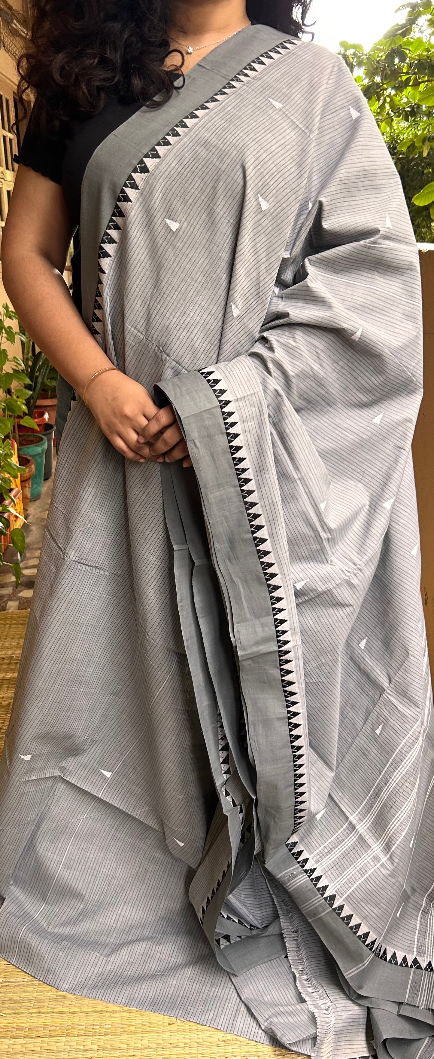 Light Grey Godavari Cotton Saree