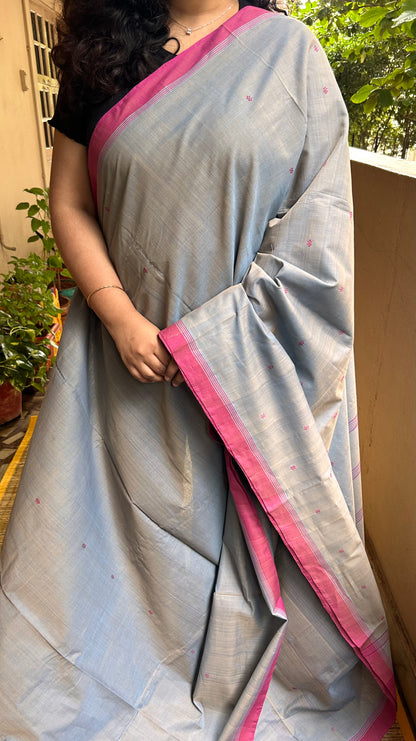 Gray Godavari Cotton Saree
