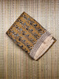 Mangalagiri SilkCotton Kalamkari Handblock Printed Saree - 3