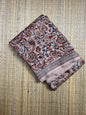 Mangalagiri SilkCotton Kalamkari Handblock Printed Saree - 4