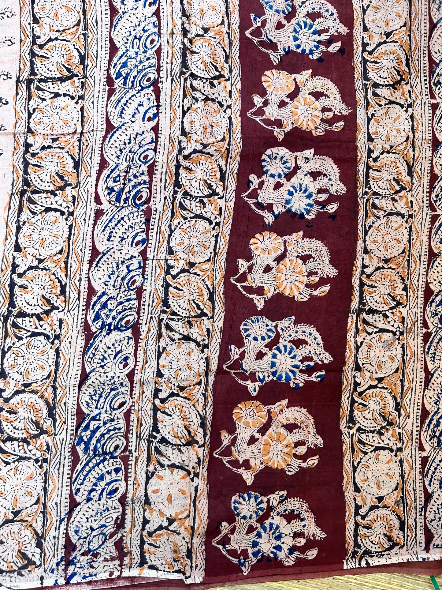 Kalamkari Handblock printed Cotton Saree - 2