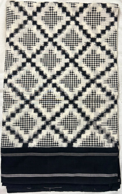 Black & White Telia Rumal Saree