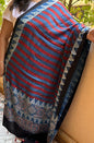 Striped Ajrakh Modal Silk Handblock printed Dupatta