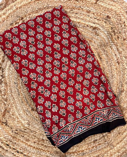 Red Modal silk saree